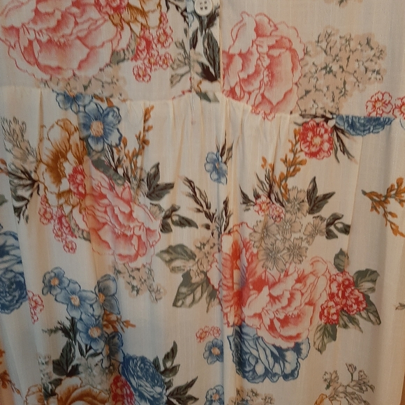 Linda Anderson Floral Maxi Dress with Button-Down Front NEW WITH TAGS - Picture 7 of 9